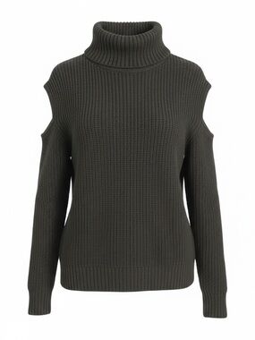 Bar III Oversized Turtleneck Cold Shoulder Sweater